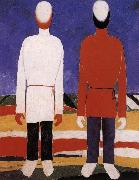 Kasimir Malevich Two men portrait china oil painting artist